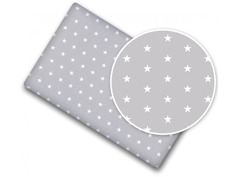 Prostěradlo do postýlky bavlněné na gumu 140x70 cm - Hvězdičky