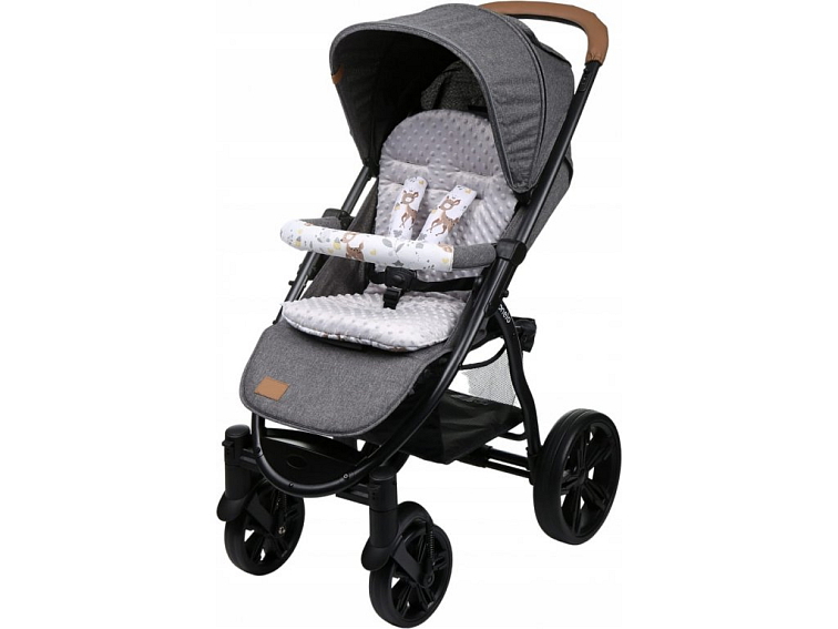 Oboustranná vložka do kočárku, autosedačky 70x35 cm - Srneček a přátelé