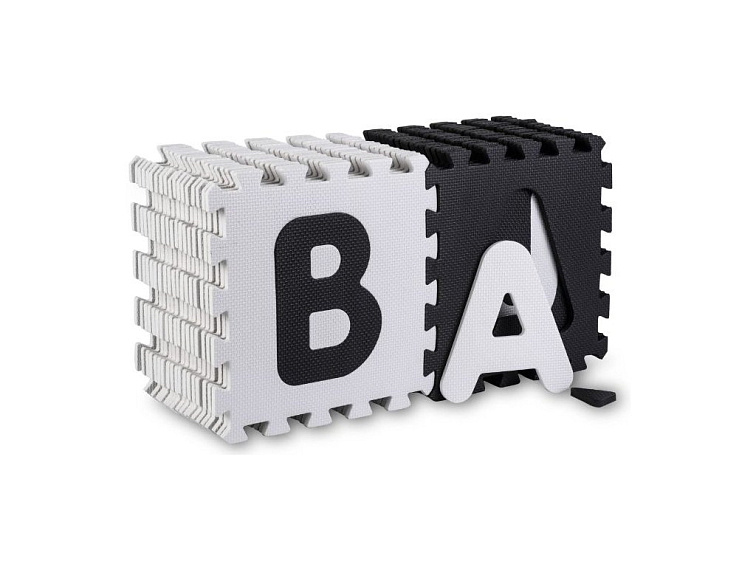 Pěnové puzzle koberec 36 ks 180x180x1,1 cm Abeceda+Čísla