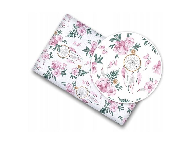 Prostěradlo do postýlky bavlněné na gumu 160x80 cm - Lapače snů