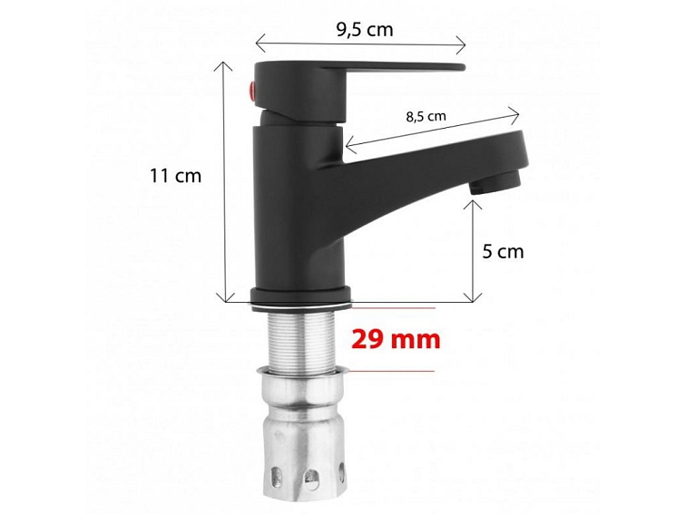 Umyvadlová baterie ANT nízká černá