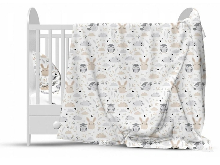 Dětské bavlněné povlečení do postýlky 135x100 cm - Lesní zvířátka
