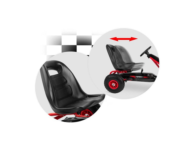 Šlapací motokára VIPER s nafukovacími koly