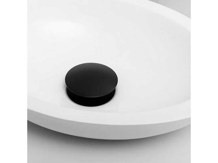 Umyvadlová výpust Click-Clack pro umyvadla s přepadem - černá