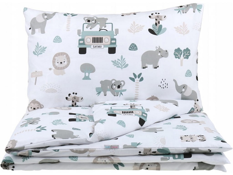 Dětské bavlněné povlečení do postýlky 135x100 cm - Safari