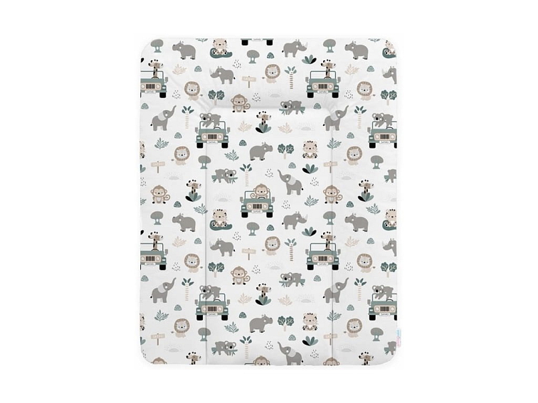 Přebalovací podložka na komodu měkká 50x70 cm - Safari