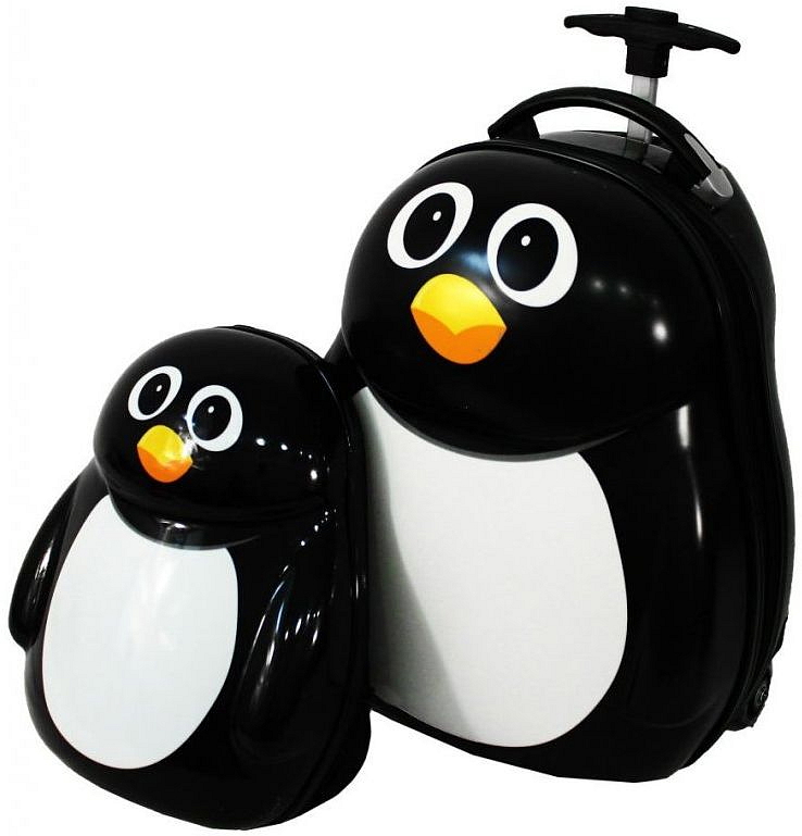 Dětský kufr + batoh Tučňák