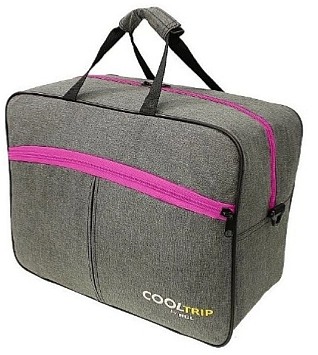 Cestovní taška CAST 40x30x20 příruční zavazadlo - Šedá-Růžová