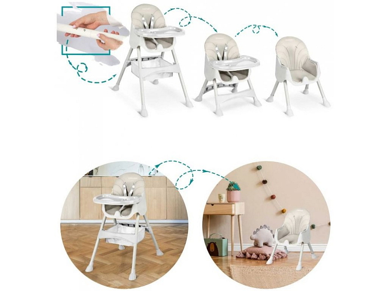 Jídelní židlička BONI šedá