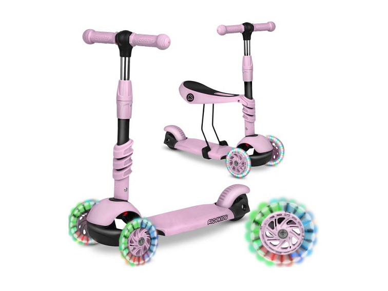 Dětská tříkolová koloběžka TORO růžová