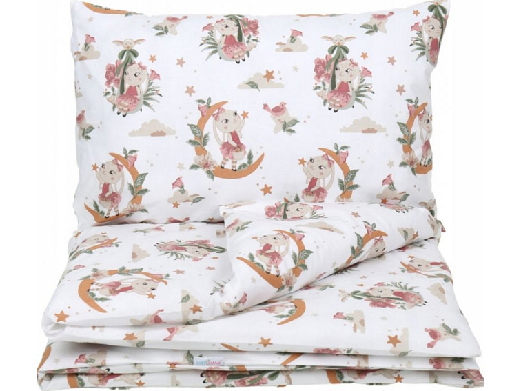 Dětské bavlněné povlečení do postýlky 120x90 cm - Roztomilý králíček