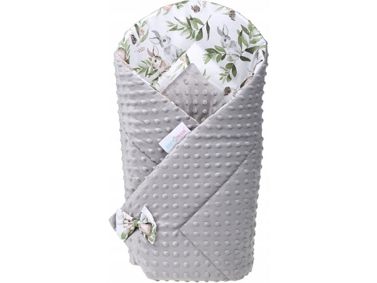 Oboustranná zavinovačka pro miminka MINKY 80x80 cm - Zelená paseka