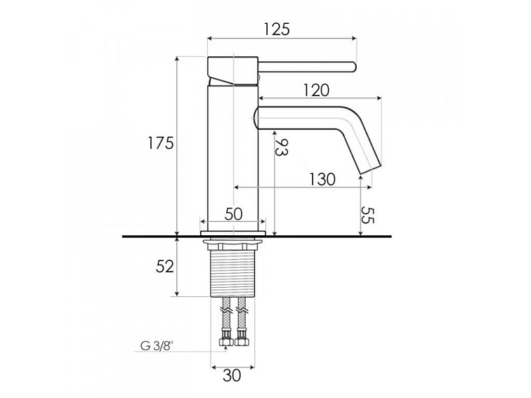 Umyvadlová baterie LEVIS nízká černá