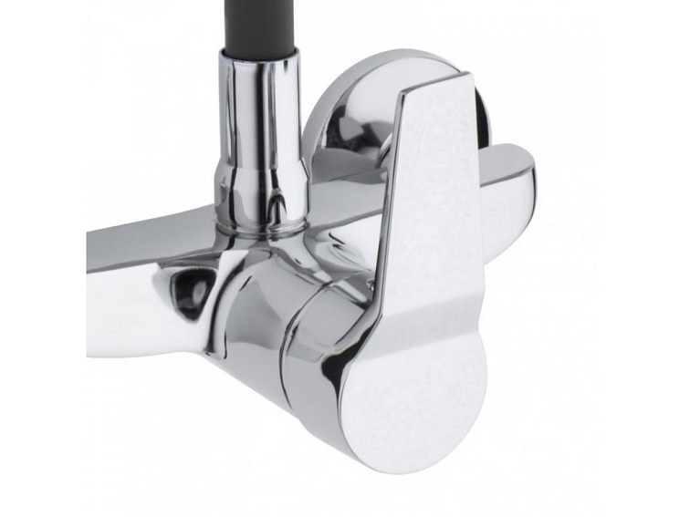 Dřezová baterie s elastickým ramenem FRAN černá/chromová