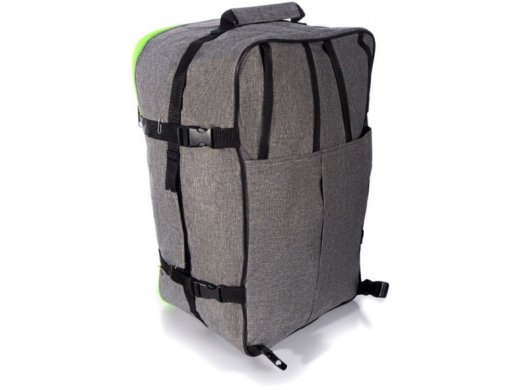 Cestovní batoh 40x30x20 příruční zavazadlo - Šedý-Tyrkysový, vzor 02