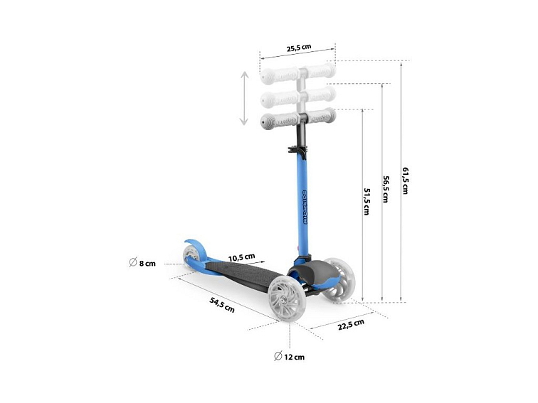 Dětská tříkolová koloběžka NAVI tmavě modrá
