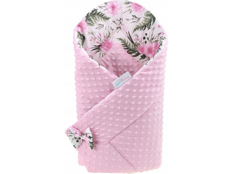 Oboustranná zavinovačka pro miminka MINKY 80x80 cm - Květy na zahradě