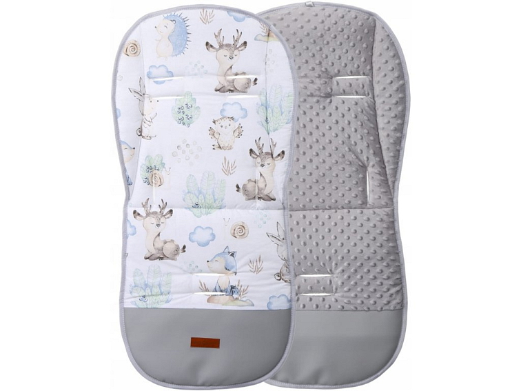 Oboustranná vložka do kočárku, autosedačky 80x40 cm - Ježek na zahradě