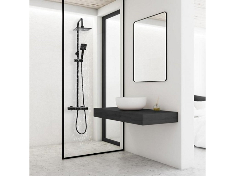Sprchová souprava - Sprchový set BELLA s termostatickou baterií - černá