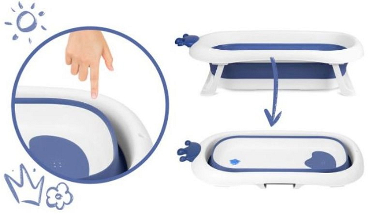 Dětská vanička s polštářkem modrá