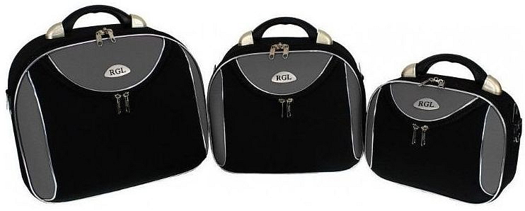 Cestovní příruční kufřík COMO - Černý-Grafitový