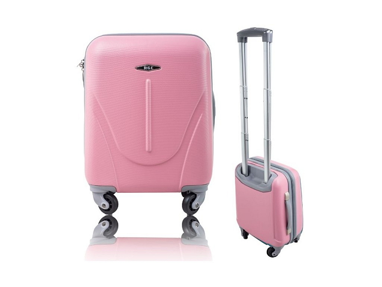 Kabinový cestovní Kufr SAMBA 40x30x20 - Pudrový růžový