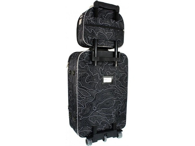 Cestovní příruční kufřík COMO - Černý-Grafitový