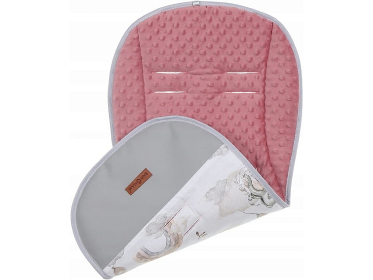 Oboustranná vložka do kočárku, autosedačky 80x40 cm - Slůně na obláčku