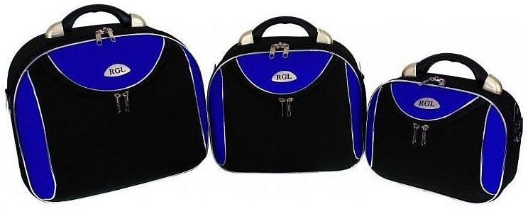 Cestovní příruční kufřík COMO - Černý-Modrý