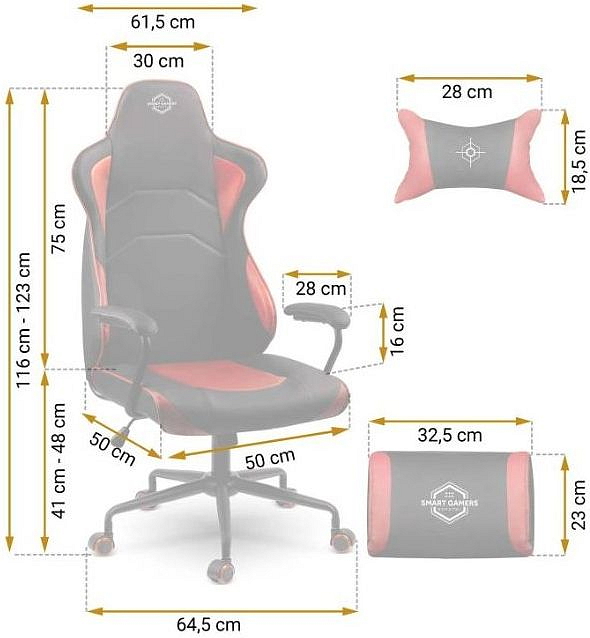 Herní židle VAULT černá/červená