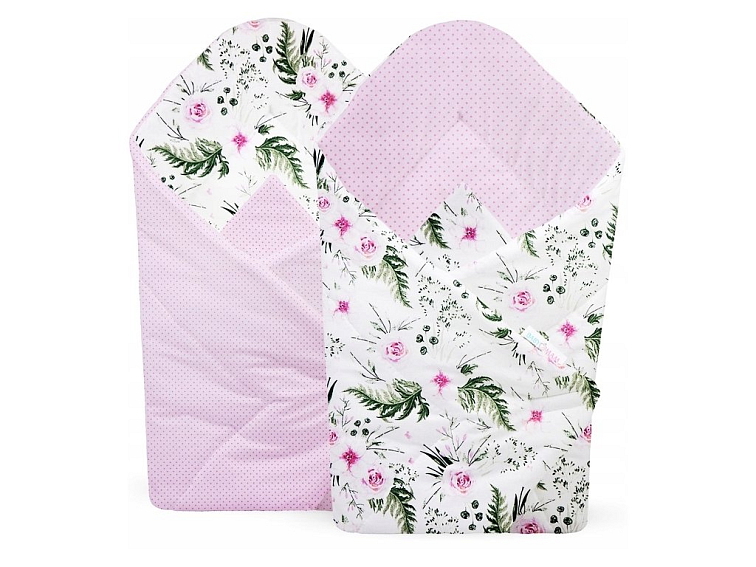 Oboustranná zavinovačka pro miminka 80x80 cm - Květy na zahradě