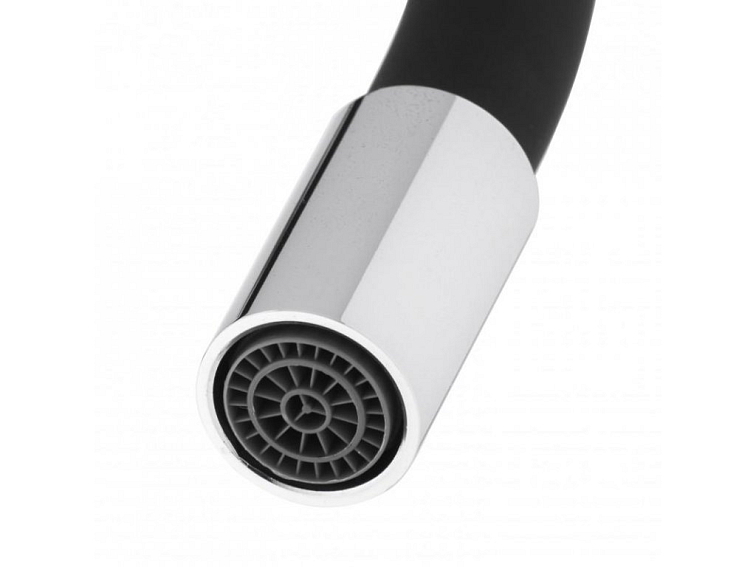 Dřezová baterie s elastickým ramenem NOVA černá/chromová