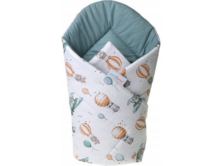 Oboustranná zavinovačka pro miminka 80x80 cm - Let balonem