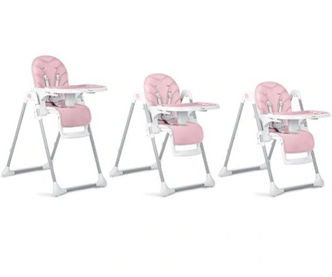 Jídelní židlička TOM růžová