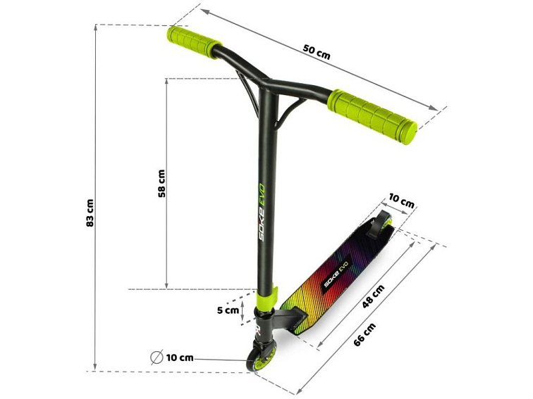 Freestylová koloběžka HORIZON, cosmic green