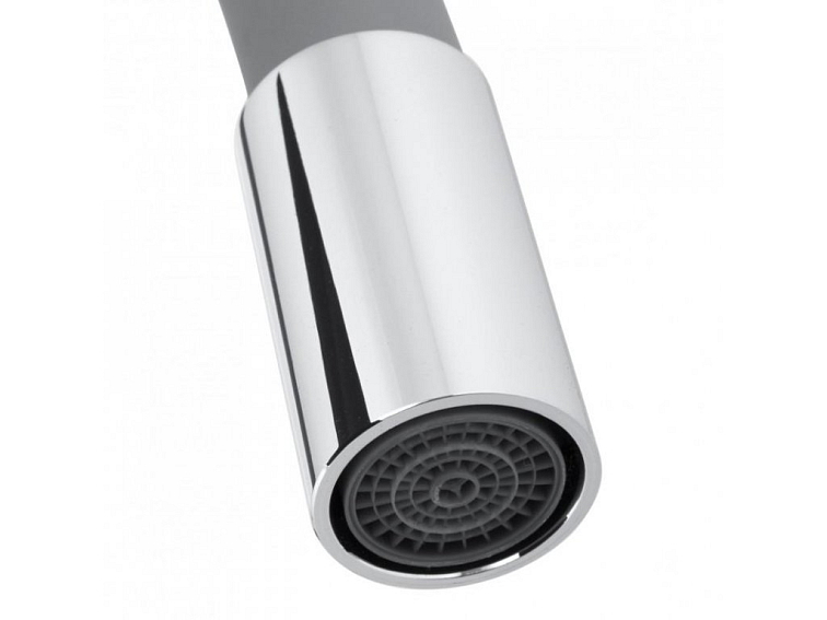 Dřezová baterie s elastickým ramenem VELA šedá/chromová