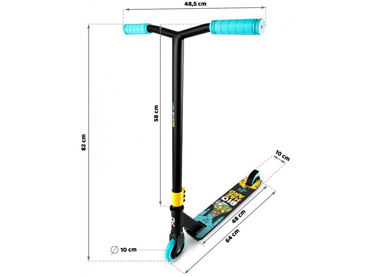 Freestylová koloběžka BARACUDA, surf blue