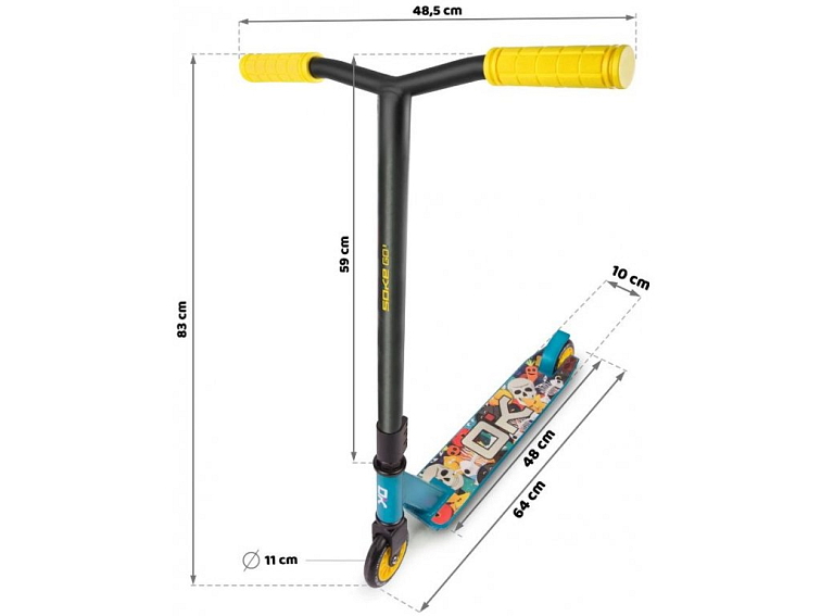 Freestylová koloběžka BARACUDA, deep blue
