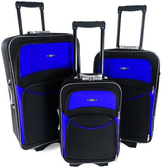 Cestovní Kufr COMO - Černý-Modrý