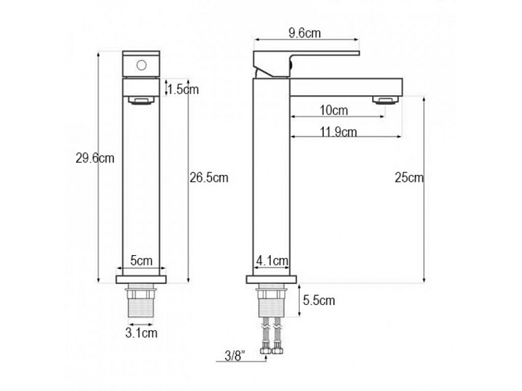 Umyvadlová baterie CRYSTAL vysoká chromová