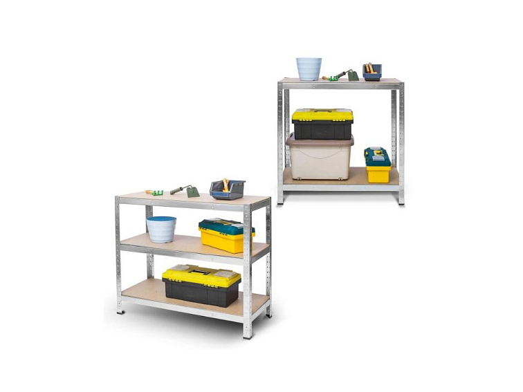 Kovový regál stříbrný 205x120x45 cm