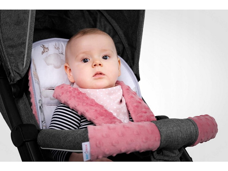 Oboustranná vložka do kočárku, autosedačky 70x35 cm - Slůně na obláčku