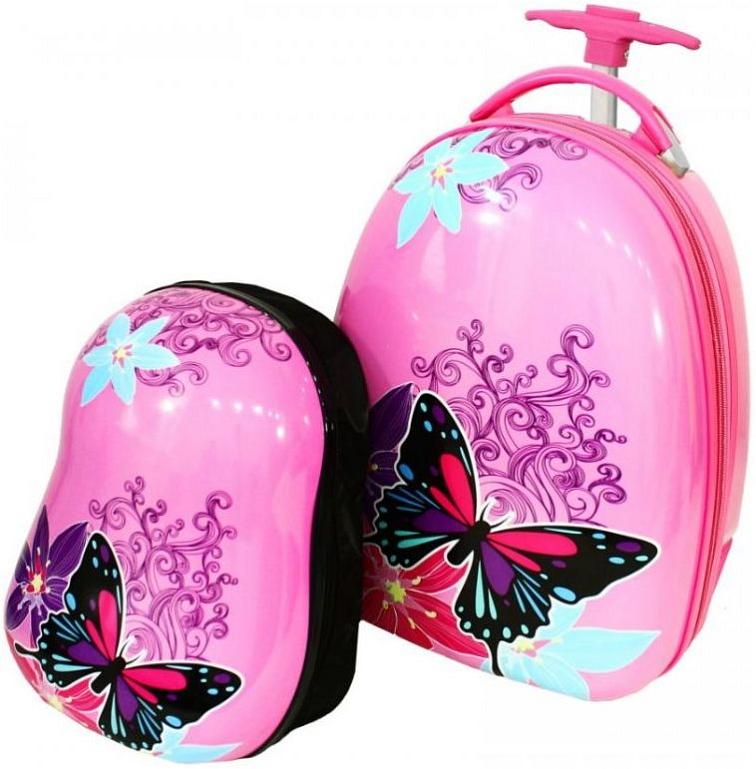 Dětský kufr + batoh Motýlek