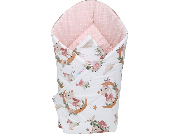 Oboustranná zavinovačka pro miminka 80x80 cm - Roztomilý králíček