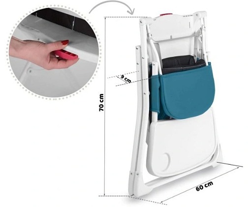 Jídelní židlička LUCA modrá