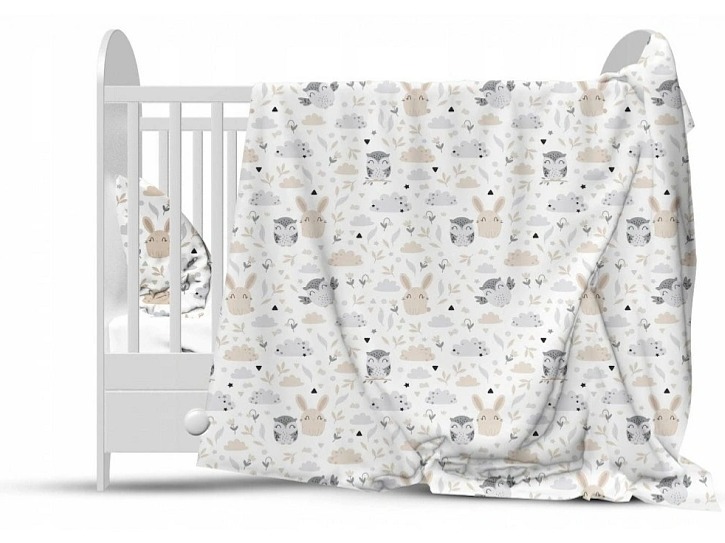 Dětské bavlněné povlečení do postýlky 120x90 cm - Lesní zvířátka