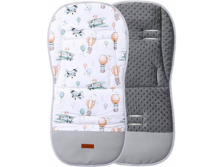 Oboustranná vložka do kočárku, autosedačky 80x40 cm - Let balonem
