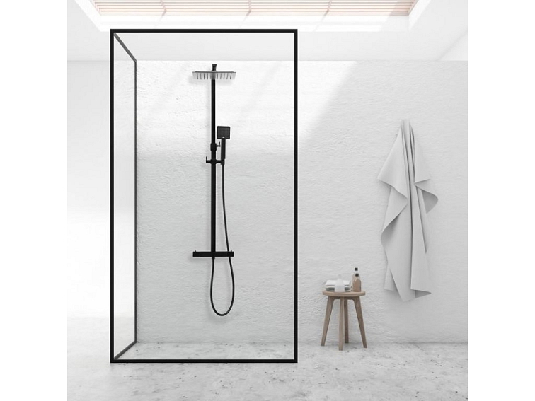 Sprchová souprava - Sprchový set ARNO s termostatickou baterií - černá