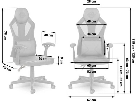 Herní židle CHIRON černé