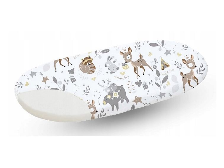 Prostěradlo do kočárku bavlněné na gumu 80x38 cm - Srneček a přátelé